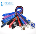 High quality low price cheap custom silk screen printed neck strap customized flat nylon lanyard with clip